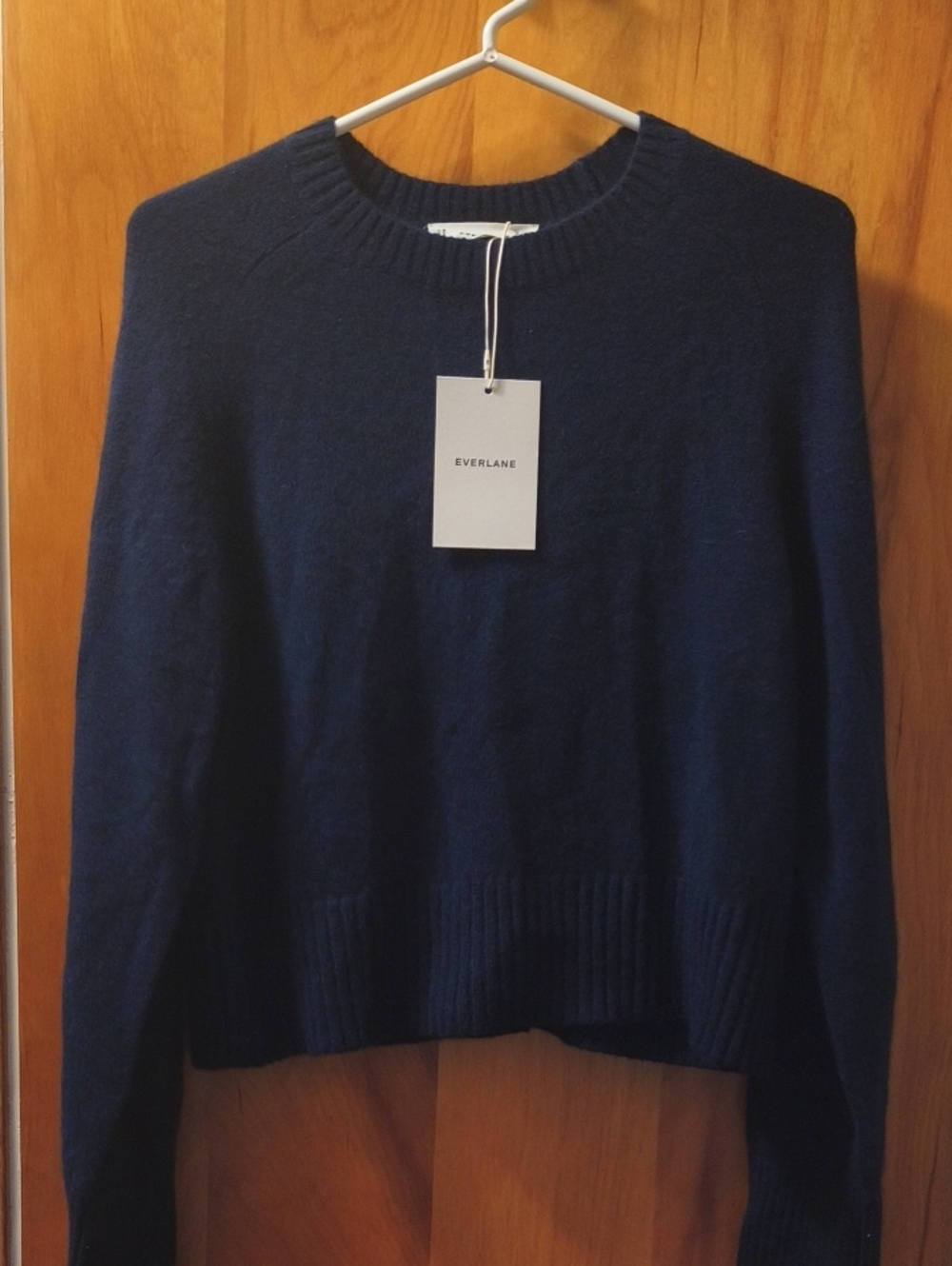 Everlane Navy Crewneck Cashmere Blend Sweater
